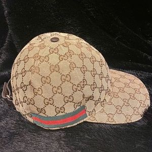 ORIGINAL GG CANVAS BASEBALL HAT WITH WEB